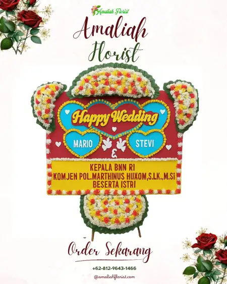 Papan Bunga Pernikahan Giripanggung